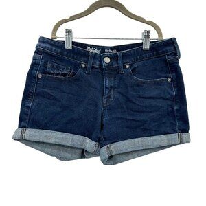 Mossimo Mid-Rise Midi Power Stretch Jean Shorts Size 26